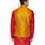 yellow printed stitched nehru jacket