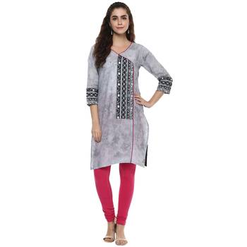 multicolor abstract_print cotton stitched  kurti 1