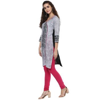 multicolor abstract_print cotton stitched  kurti 4