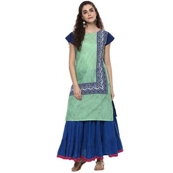 multicolor abstract_print cotton stitched  kurti 2