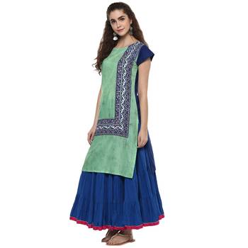 multicolor abstract_print cotton stitched  kurti 4