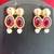 Pink Kemp & pearl Necklace with Earrings