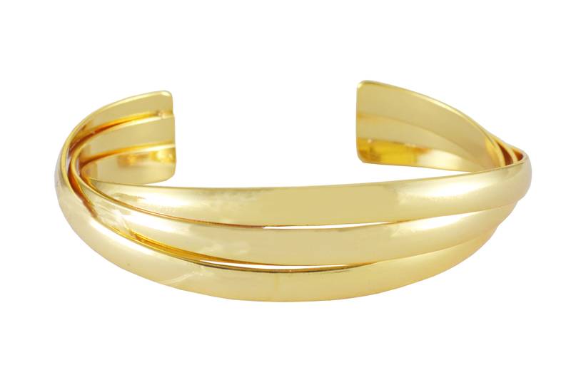 Rejewel Designer Gold Plated Adjustable Kada for Women