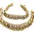 antique style cz gold plated bridal anklet Oa1