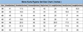 Peach and White Cotton Kurta Pyjama Set For Men 5