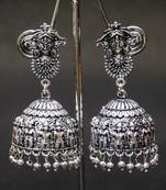 Silver pearl  jhumkas