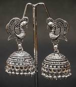 Silver pearl  jhumkas