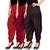 Red maroon brown stirped combo pack of 3 free size harem pants