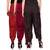 Red maroon brown stirped combo pack of 3 free size harem pants
