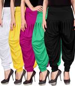 White yellow pink green black stirped combo pack of 5 free size harem pants