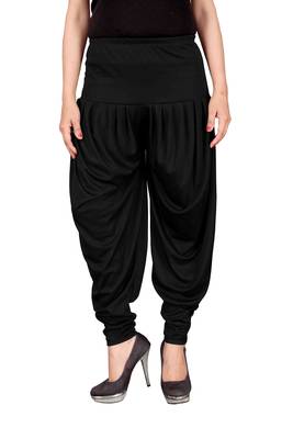 Black stirped free size harem pant 1