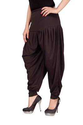 Brown stirped free size harem pant 2