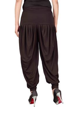 Brown stirped free size harem pant 3