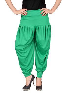 Green stirped free size harem pant 1