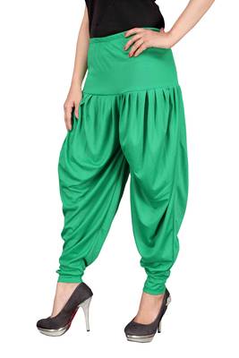 Green stirped free size harem pant 2