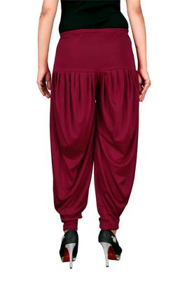 Maroon stirped free size harem pant 3