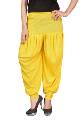 Yellow stirped free size harem pant 1