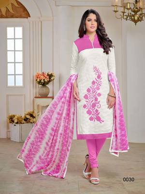 White embroidered jacquard salwar with dupatta 1