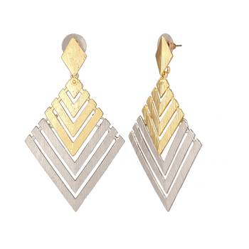 Imported Beautiful Gold Silver Dangle Earring 2