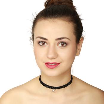 Imported Black Netted Stylish Crystal Choker Necklace 1