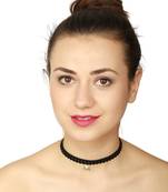 Imported Black Netted Stylish Crystal Choker Necklace