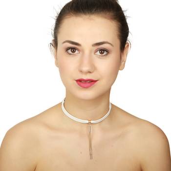 Imported Off White Stylish Chain Choker Collection 1