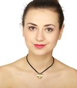 Imported Black Leather Heart Choker Collection