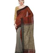 rust printed others saree