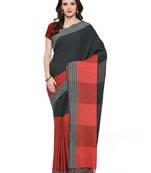 peach printed cotton saree