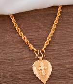 Rope chain LONG with Cross pendant one gram gold