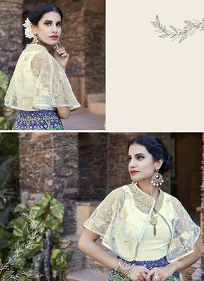 Multicolor embroidered satin unstitched lehenga 2