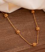 Gold balls chain medium length one gram gold