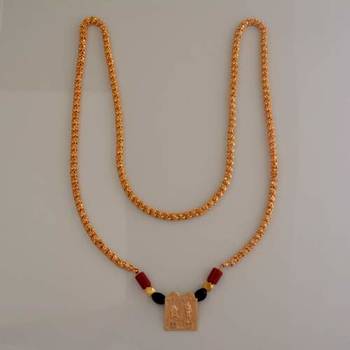 Gold agate mangalsutra 1