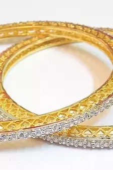 DESIGNER AD GOLD PLATED BANGLES