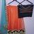 Orange embroidered silk semi-stitched lehenga choli with dupatta