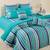 Swayam Cotton Twill Fabric Bedsheet  with Pillow Cover (Turquoise)