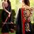 Black printed  georgette  saree with blouse