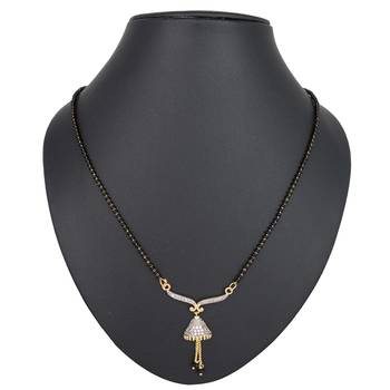 Gold diamond mangalsutra 1