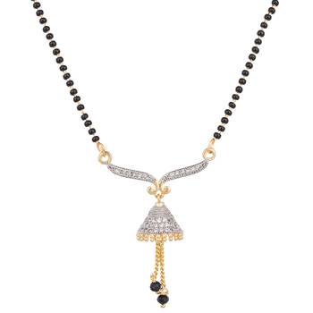 Gold diamond mangalsutra 2