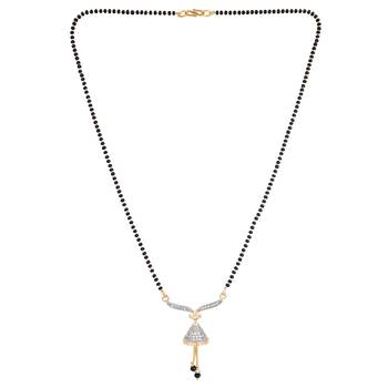 Gold diamond mangalsutra 3