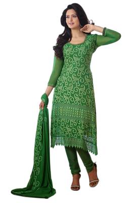 Green Designer Anarkali Suit 1