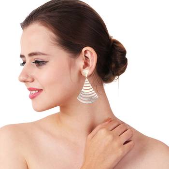 Beautiful Imported Gold Silver Dangle Earring 3
