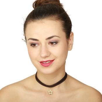 Black Netted Imported Star Designed Choker For Girls 1