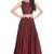 Maroon Color Raw Silk Shantoon Plain/Solid Skirt for Women