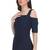 Blue Color Georgette Shantoon Plain/Solid Top for Women