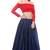 Red Color Satin Shantoon Plain/Solid Crop Top for Women