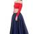 Red Color Satin Shantoon Plain/Solid Crop Top for Women