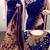 Navy blue embroidered georgette saree with blouse