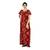 Red colour Batik  design Square neck cotton nighty for ladies