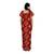 Red colour Batik  design Square neck cotton nighty for ladies